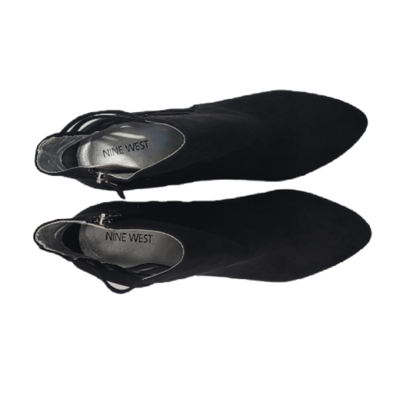 Nine West Olivia Black Faux Suede Booties H - Picture 6 of 10